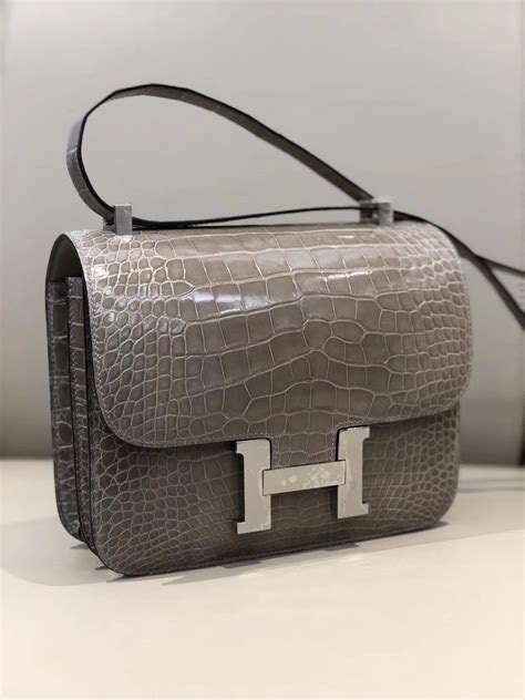 hermes constance bag grey|hermes constance bag crocodile.